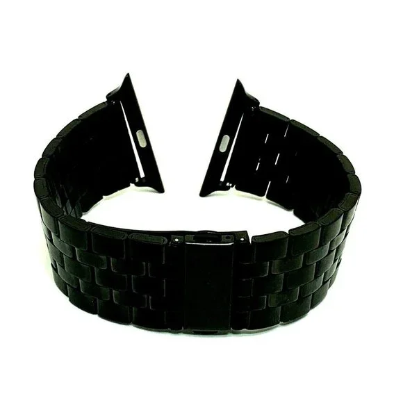 Vince Camuto Men's Apple Watch Band Black Stainless Steel 42/44/45mm